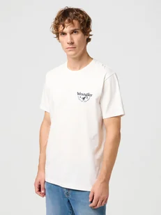 Koszulka męska Wrangler 112351233 S Biała (5401019933153) - Koszulki męskie - miniaturka - grafika 1
