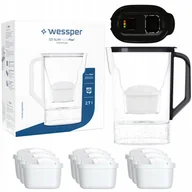 Dzbanki filtrujące - Dzbanek filtrujący do lodówki Wessper D3 Slim FutureFlow LED + 10x Filtr - miniaturka - grafika 1