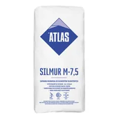 Zaprawy budowlane - Zaprawa murarska do elementów silikatowych SILMUR M7,5B biała 25 kg ATLAS - miniaturka - grafika 1