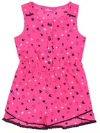 Kombinezony dla dzieci - Różowy kombinezon w serduszka 18-24 m 92 cm - miniaturka - grafika 1