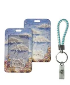 Identyfikatory - Etui Holder na kartę Smycz UHOO 7228 Oil Paint Bear - miniaturka - grafika 1