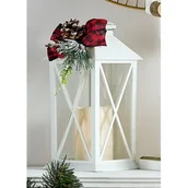 Oświetlenie świąteczne - Latarenka z kokardą LED 32 cm biała - miniaturka - grafika 1