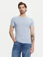 Koszulki męskie - Guess T-Shirt M2YI24 J1314 Błękitny Slim Fit - miniaturka - grafika 1