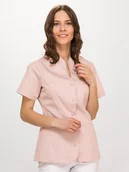 Odzież medyczna - Bluza medyczna ELDAN RÓŻA rękaw KRÓTKI - miniaturka - grafika 1