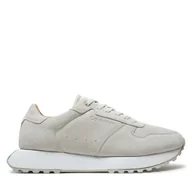 Sneakersy męskie - Sneakersy Calvin Klein Low Top Lace Up Suede HM0HM01645 Szary - miniaturka - grafika 1