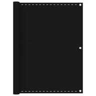 Parawany - Parawan balkonowy, czarny, 120x500 cm, HDPE - miniaturka - grafika 1