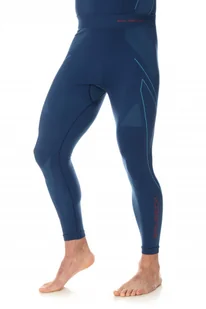 Męskie legginsy termoaktywne Brubeck Thermo - niebieskie - BRUBECK - Spodnie sportowe męskie - miniaturka - grafika 1