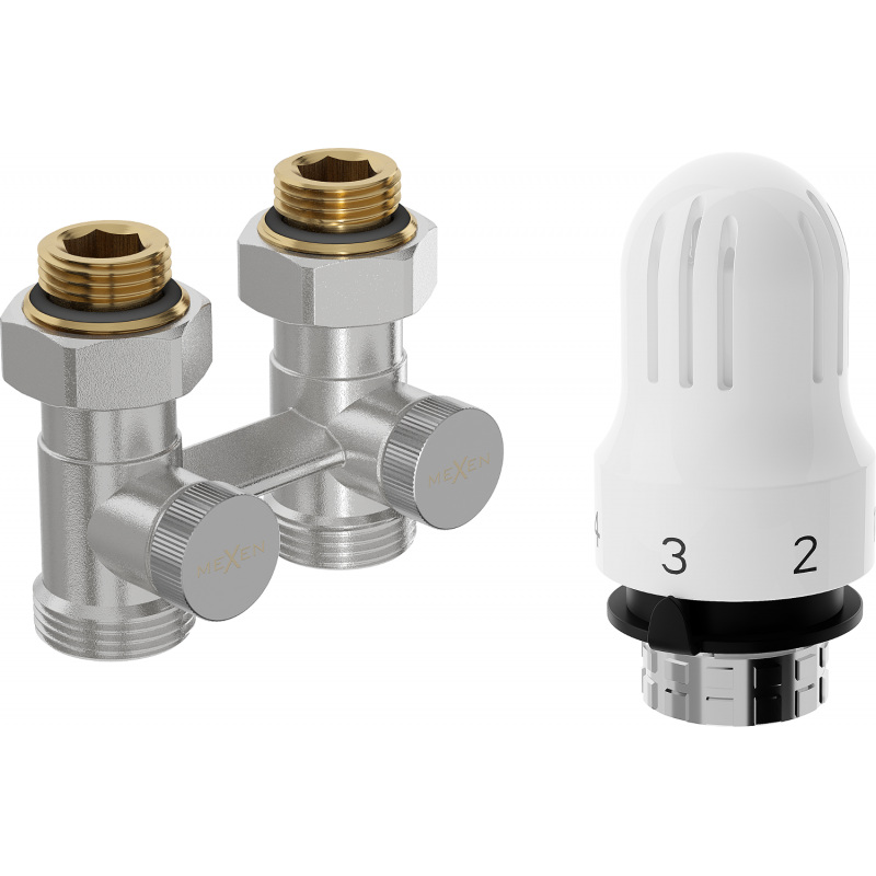Mexen G04 zestaw termostatyczny dwururowy DN50, prosty 1/2