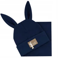 Czapki damskie - LETNI WIOSENNY DZIECIĘCY KOMPLET CZAPKA Z USZAMI + KOMIN TUBA 40-44 - miniaturka - grafika 1