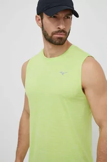 Koszulki męskie - Mizuno t-shirt do biegania Impulse Core kolor zielony J2GAB011 - grafika 1