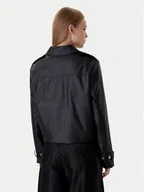 Kurtki damskie - Calvin Klein Jeans Kurtka z imitacji skóry Moto LV047E501G Czarny Regular Fit - miniaturka - grafika 1