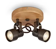 Lampy sufitowe - Briloner 2872-025R - LED Oświetlenie punktowe SPOTLIGHT 2xGU10/5W/230V brązowe - miniaturka - grafika 1