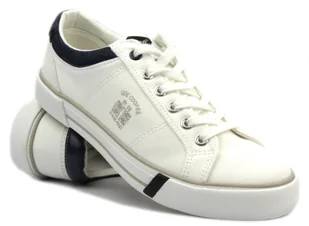 Trampki męskie przed kostkę - Lee Cooper LCW-24-02-2145, białe - Trampki męskie - miniaturka - grafika 1