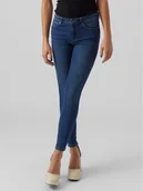 Spodnie damskie - Vero Moda Jeansy June 10278817 Granatowy Slim Fit - miniaturka - grafika 1