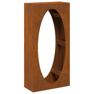 vidaXL Stojak na drewno opałowe, 50x23x100 cm, stal nierdzewna - Wózki magazynowe - miniaturka - grafika 1