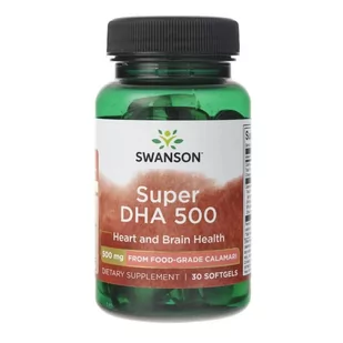 SWANSON Super DHA 500 - 30 kapsułek SWE062 - Suplementy naturalne - miniaturka - grafika 1