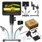 Mikroskopy i lupy - MIKROSKOP EKRAN 7" 1200x 12MP LCD WINDOWS MacOS PC - miniaturka - grafika 1