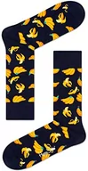 Skarpetki męskie - Happy Socks Banana Sock, kolorowe i zabawne, Skarpety dla kobiet i mężczyzn, Czarny-Żółty (41-46) - miniaturka - grafika 1
