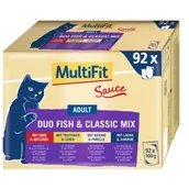 Mokra karma dla kotów - MultiFit Adult Sauce Duo Fish & Classic Mix Zestaw mieszany XXL 92 x 100 g - miniaturka - grafika 1
