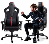 Fotele gamingowe - Fotel GAMINGOWY Biurowy KRAKEN APOLLO czerwony czarny - miniaturka - grafika 1
