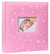 Albumy fotograficzne - Album dziecięcy różowy zdjęcia wklejane 60 stron z gwiazdkami - miniaturka - grafika 1