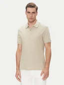 Koszulki męskie - Calvin Klein Polo LV04LC239G Beżowy Regular Fit - miniaturka - grafika 1