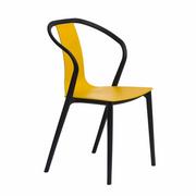Krzesła - D2.Design Krzesło Bella czarne/żółte - miniaturka - grafika 1