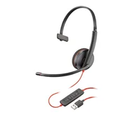 Słuchawki - POLY Jednouszny zestaw słuchawkowy Blackwire 3210 USB-A - miniaturka - grafika 1