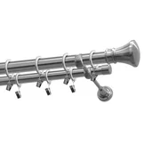 Karnisze - Karnisz podwójny 25/19 mm Jazz nikiel 160 cm - miniaturka - grafika 1