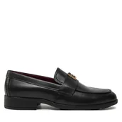Półbuty damskie - Lordsy Tommy Hilfiger Th Leather Classic Loafer FW0FW07961 Czarny - miniaturka - grafika 1