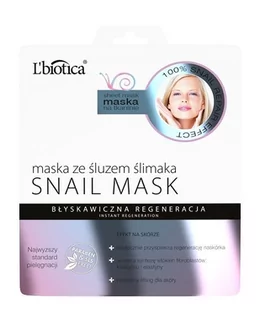 L'BIOTICA SNAIL MASK MASKA ZE ŚLUZEM ŚLIMAKA 23 ml 7073189 - Maseczki do twarzy - miniaturka - grafika 1