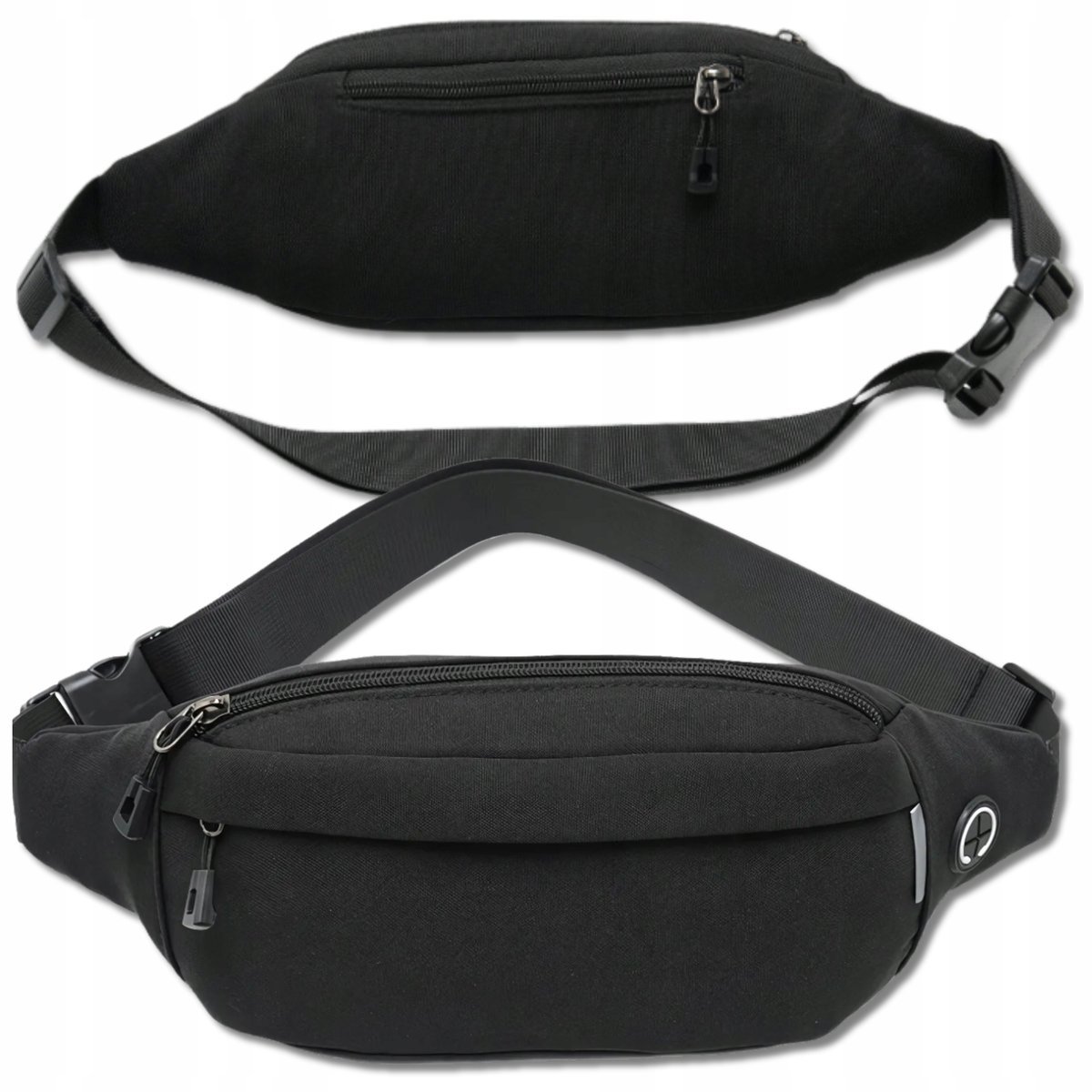 Saszetka Nerka Czarna Na Ramię Biodrówka Męska Damska Torebka Biodrowa Pas