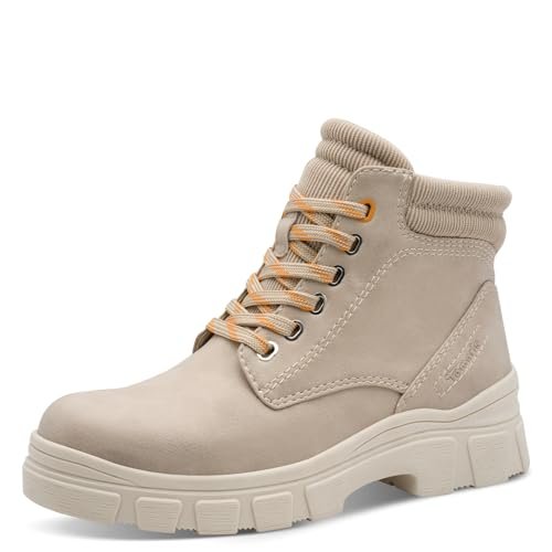 Tamaris Damskie sztyblety Lace Boot Flat 1-25913-45, Antelope, 37 EU, Antelope, 37 EU