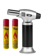 Akcesoria i części AGD - Palnik Gazowy Kuchenny Do Creme Brulee 200 W + 2 Naboje Z Gazem Butan Do Zapalniczek 200 Ml - miniaturka - grafika 1