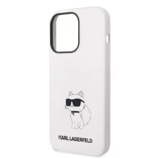 Karl Lagerfeld Etui KLHCP14XSNCHBCH do iPhone 14 Pro Max 6,7" hardcase Silicone Choupette biały/white - Etui i futerały do telefonów - miniaturka - grafika 6