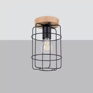 Gotto lampa sufitowa 1xE27 jasne drewno/czarna SL.1262 - Lampy sufitowe - miniaturka - grafika 1