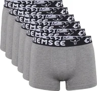 Majtki męskie - Bokserki męskie CHIEMSEE, opakowanie 6 sztuk - szorty, logo w pasie, jednokolorowe, szare XL - miniaturka - grafika 1