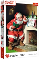 Puzzle - Puzzle 1000 Coca Cola Mikołaj przy kominku Trefl - miniaturka - grafika 1