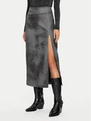 Spódnice - ONLY Spódnica z imitacji skóry Paris 15330036 Szary Regular Fit - miniaturka - grafika 1