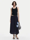 Spódnice - Desigual Spódnica trapezowa Shantou 24WWFW26 Czarny Regular Fit - miniaturka - grafika 1