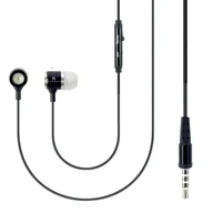 Słuchawki - Gembird Przewodowe dokanałowe z mikrofonem czarne z basem - miniaturka - grafika 1