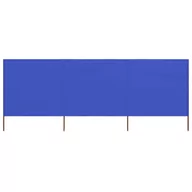 Parawany - vidaXL Parawan 3-skrzydłowy z tkaniny, 400x120 cm, błękit lazur vidaXL - miniaturka - grafika 1