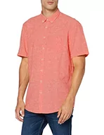 Koszule męskie - camel active Męska koszula z rękawami do łokci, Bright Red Pattern, M - miniaturka - grafika 1