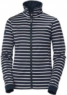 Bluzy damskie - Bluza damska Helly Hansen Crew Fleece Jacket navy stripe - M - miniaturka - grafika 1