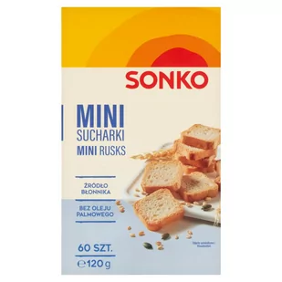 Sonko Mini sucharki 120 g (60 sztuk) - Pieczywo chrupkie - miniaturka - grafika 1
