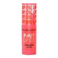 Błyszczyki do ust - Makeup Revolution Pout Lip Oil Olejek Do Ust, Juicy Peach - miniaturka - grafika 1