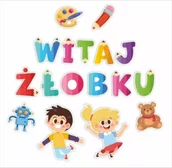 Mapy i plansze edukacyjne - Dekoracje szkolne - Witaj żłobku (duży napis) - LearnHow - miniaturka - grafika 1