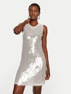 Sukienki - NORMA KAMALI Sukienka wieczorowa ST2243TQE77965 Srebrny Slim Fit - miniaturka - grafika 1