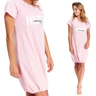 Piżamy ciążowe - Doctor Nap 9504 koszula do karmienia różowa, XL - miniaturka - grafika 1