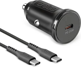 SBS PD Car Charger 25W USB-C + USB-C Cable 1m - Ładowarki samochodowe SBS PD Car Charger 25W USB-C + USB-C Cable 1m - Ładowarki samochodowe - miniaturka - grafika 1